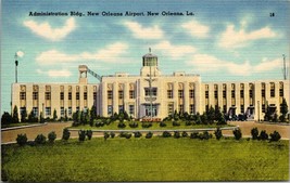 New Orleans LA Airport Administration Building Linen Unposted Vintage Po... - £5.89 GBP