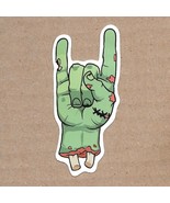 Monster Devil Horns - Vinyl Sticker 3.5&quot;x 1.5&quot; Green Waterproof Durable ... - $3.97