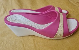 Crocs Pink And White Slippers For Women Size Uk(5) - £17.98 GBP