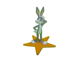 Bugs Bunny Warner Brothers PVC Figure On Star Applause 1996 Original Vintage - £15.97 GBP