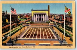 War Memorial and Plaza Baltimore Maryland Postcard - £5.81 GBP