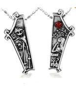 2pc Nightmare Before Christmas Necklace Set Couples Gift Set, Friends Gi... - £17.30 GBP