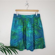 Banana Republic | Blue &amp; Green Leaf Print A-line Skirt.size 8 - £26.62 GBP