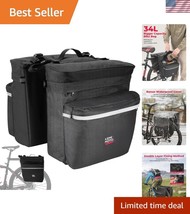 Optimized Rain-Resistant Bike Panniers with 34L Capacity for Active Life... - $54.00