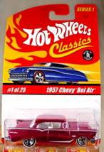 2004 Hot Wheels Classics Series 1 1/25 1957 CHEVY BEL AIR Pink Variant w/WW5Sp - £12.19 GBP