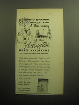 1958 Arlington Hotel and Baths Ad - Dorothy Draper brings you a new luxury - £14.56 GBP