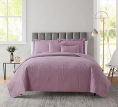 Lavender Dream Twin/Twin XL 5pc Bedspread Coverlet Quilt Set Lightweight - £47.18 GBP