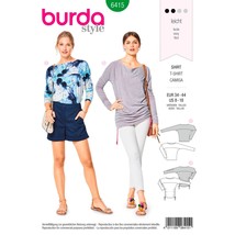 Burda Sewing Pattern 6415 Top Misses Size 8-18 - $12.56