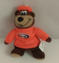 1997 Alpha Kids A&amp;W Root Beer Bear Plush Bean Bag Toy 6&quot; - $6.78