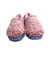 Women&#39;s Slippers WOOLRICH Hard Sole Pink Fleece Slippers Braid Detail Si... - £17.89 GBP