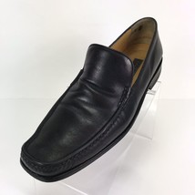 Johnston &amp; Murphy Mens Sz 10 M Shoes Black Pinched Loafers Black Soft Leather - £31.10 GBP
