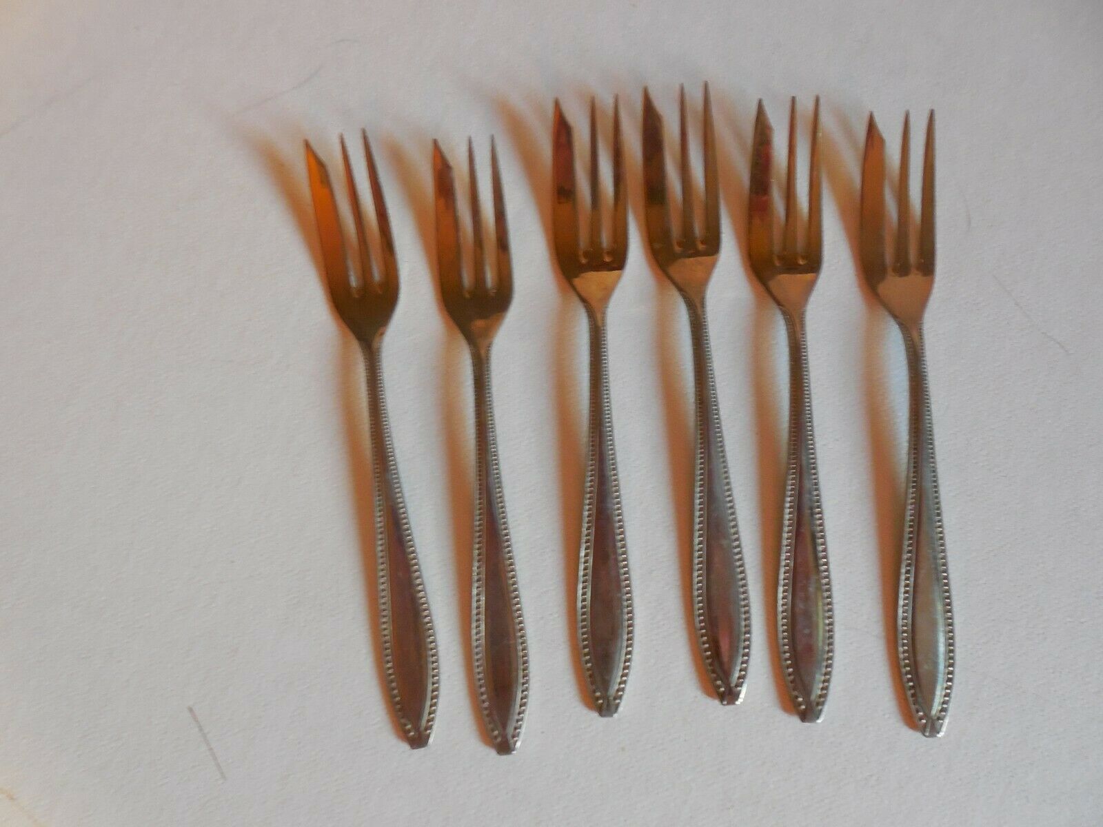 H Burns Minden Silverplate Pastry Fork Set of 6 - $19.75