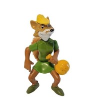 Vintage Disney&#39;s Animated Robin Hood Fox Figurine w/ Loot Bag Toy PVC Figure 4&quot; - £3.91 GBP