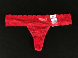 B.tempt&#39;d by Wacoal Lace Kiss Thong pantie Red Size XL New tags - $10.79