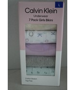 CALVIN KLEIN Girls Bikini 7 Pack Underwear Panties L  - $34.23 CAD