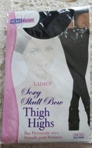 Rubie&#39;s Costume Secret Wishes Ladies Sexy Skull Bow Thigh Highs Black NOST - £9.95 GBP