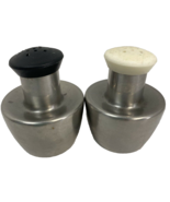 Vintage Mid Century Stainless Steel Salt and Pepper Shakers - $7.59