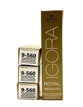 Schwarzkopf Igora Permanent  Color Extra Light Blonde Gold Chocolate 2.1oz-3 Pac - £23.15 GBP