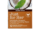 Just for Her Flushable Cleansing Wipes Coconut Water Individually wrappe... - £6.89 GBP