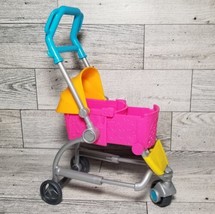 Barbie Stroll &#39;N Play Pups Dog Stroller Only Mattel 2019 Pink Orange Expandable - £6.06 GBP