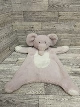 KellyToy Pink Elephant Baby Lovey Security Blanket Crinkle Rattle Plush Flatties - $12.86