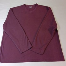 Claiborne Moisture Wicking V-Neck Men's Burgundy Long Sleeve Shirt Size XL  image 6
