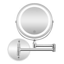 Led Makeup Mirror With Light Folding Wall Mount Vanity Mirror 10x Magnifying - £31.97 GBP