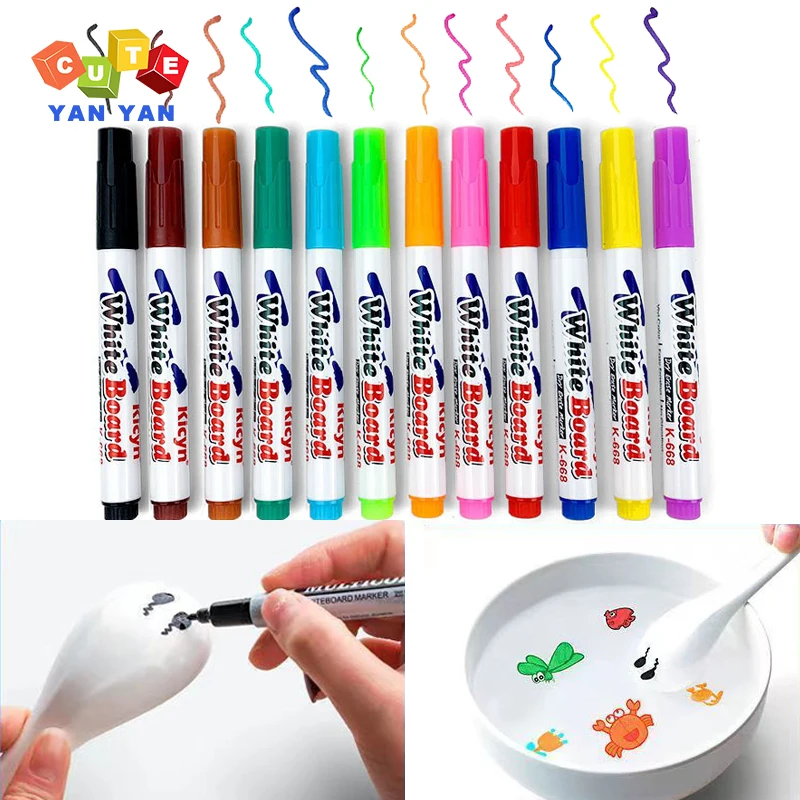 Children Magical Water Painting Floating Pen Magic Whiteboard Markers Montessori - £8.81 GBP+