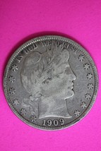 1909 S Barber Liberty Half Dollar Silver Coin Better Grade San Francisco Mint 91 - $78.46