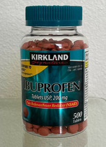 NEW   !  Kirkland Signature Ibuprofen Tablets 200mg / 500 Tablets  ⏳ - $8.96