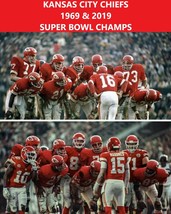 Kansas City Chiefs Champs 8X10 Team Photo Football Picture Nfl Kc 1969 &amp; 2019 - £3.94 GBP