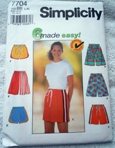 Simplicity Misses’ Shorts Size L, XL #7704 Uncut - £3.92 GBP