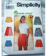 Simplicity Misses’ Shorts Size L, XL #7704 Uncut - $6.77 CAD
