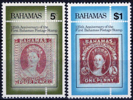 ZAYIX Bahamas 553-554 MH Stamps on Stamps Postal Service 062723S18 - $2.25