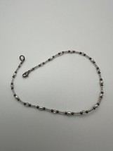 Long Vintage Sterling Silver Pearl Bracelet 9 5/8&quot; BrB2 - £35.95 GBP