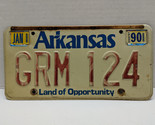 Arkansas License Plate Land Of Opportunity - Expired 1990 - GRM 124 - £7.06 GBP
