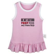 Do Not Disturb Poop Mode Activated Funny Dresses Newborn Baby Princess Skirts - £9.38 GBP