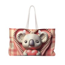 Personalised/Non-Personalised Weekender Bag, Cute Koala, Valentines Day, Large W - £39.08 GBP