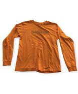 Harley-Davidson Orange Long Sleeve T-Shirt no size tag read details - £13.61 GBP