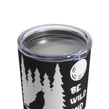 Wolf Howling at the Moon Vacuum-Insulated Tumbler 10oz Stainless Steel - £23.36 GBP