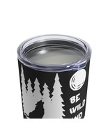 Wolf Howling at the Moon Vacuum-Insulated Tumbler 10oz Stainless Steel - £23.80 GBP