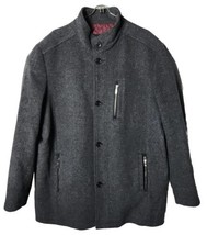 Johnston &amp; Murphy Women XL Grey Wool Blend Pea Coat Jacket - £69.30 GBP