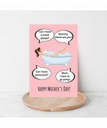 Funny Mother’s Day Card from Annoying Kids, Toddler Bothering Mom in Bath - $7.99