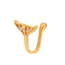 Rystal dragon fake nose ring butterfly non piercing clip on nose ring indian style nose thumb200