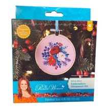Pioneer Woman Embroidery Christmas Ornament Kit Wishful Winter Floral *New - £13.76 GBP
