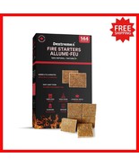 Eco-Friendly Fire Starter Squares - 144 Natural Wood Cubes for Easy Ligh... - $658.72 MXN