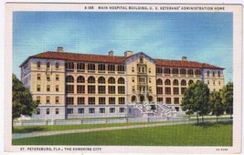 Postcard Main Hospital Bldg US Veterans Administration Home St Petersburg FL - £2.36 GBP