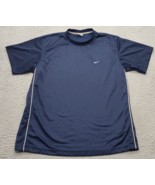 Nike Tee Shirt Mens Large Blue Short Sleeve Crew Neck Pullover Embroider... - $17.59
