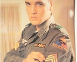Elvis Presley Magazine Pinup Young Elvis In Army Fatigues Double Sided - $3.95