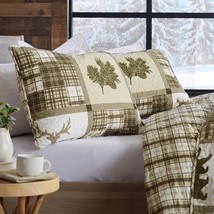 Bedding Set, Lodge Bedspread Size Quilt With 2 Shams, Cabin 3 Piece Reversible A - £56.60 GBP